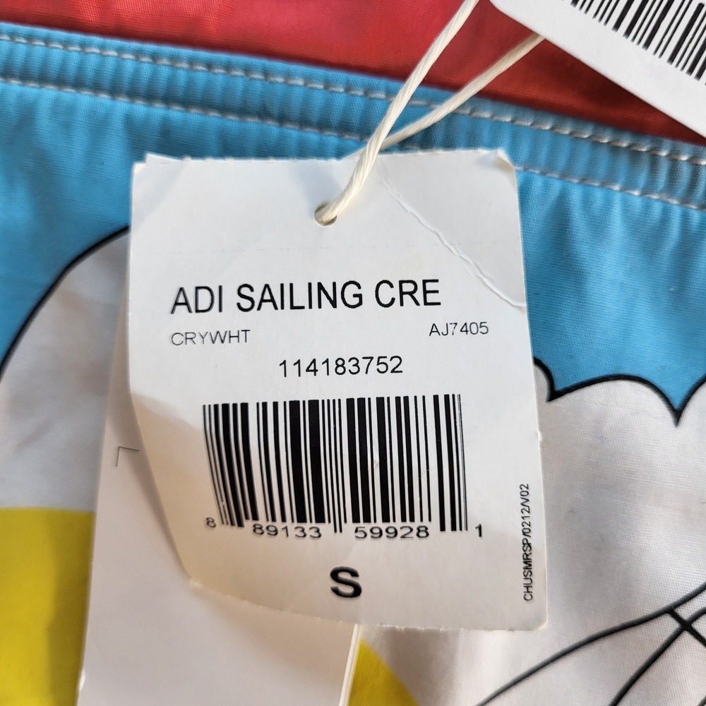 Adidas Originals Sailing Crew Sweatshirt White Multi AJ7405 Mens Small NWT - Picture 15 of 16